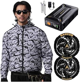 Daonaca ファンバッテリーセット作業服 空調服 42V Amazon.co.jp: [Daonaca] 【2025夏新登場 42V超高出力】 作業服 長袖